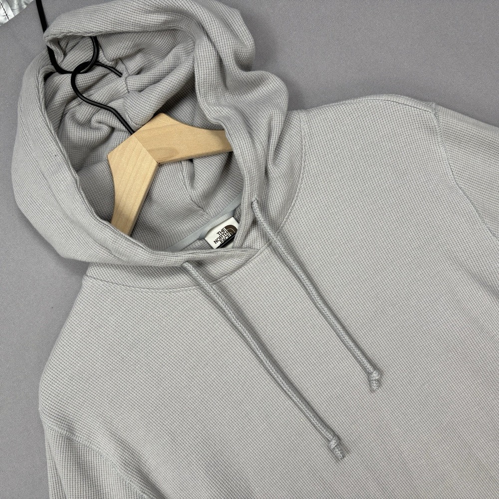 The North Face Terrain Waffle Hoodie Mens L Thermal Technical Mid-Layer Gray